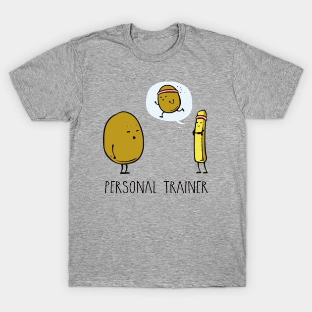 Potato Personal Trainer Funny Workout Humor Premium Gift Premium T-Shirt by Alema Art